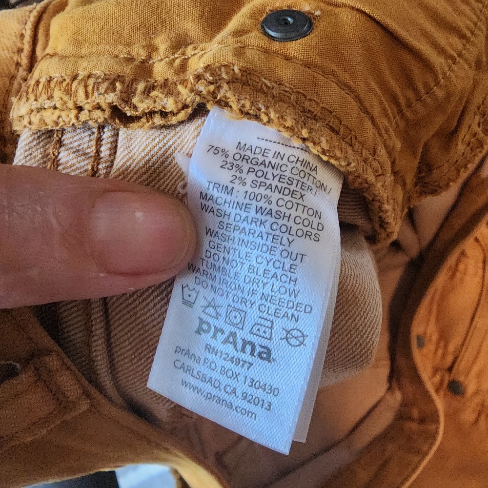 Prana Gold Mustard Ombre Ankle Zip Jett Capri Jeans - Picture 10 of 10